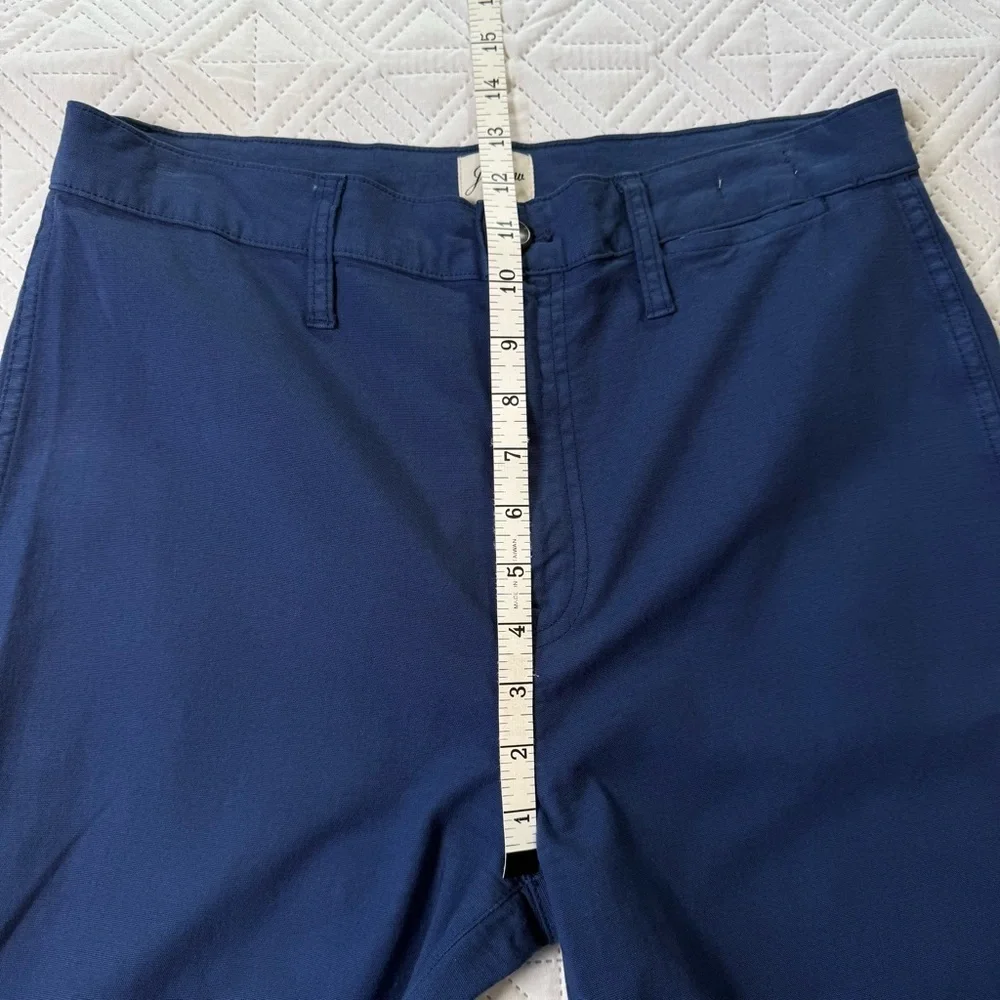 J. Crew Slim Wide Leg Flat Front Crop Pants Size 30 Navy Blue